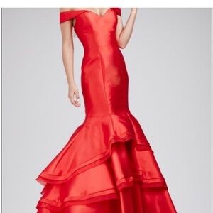 Jovani red Off shoulder mermaid gown